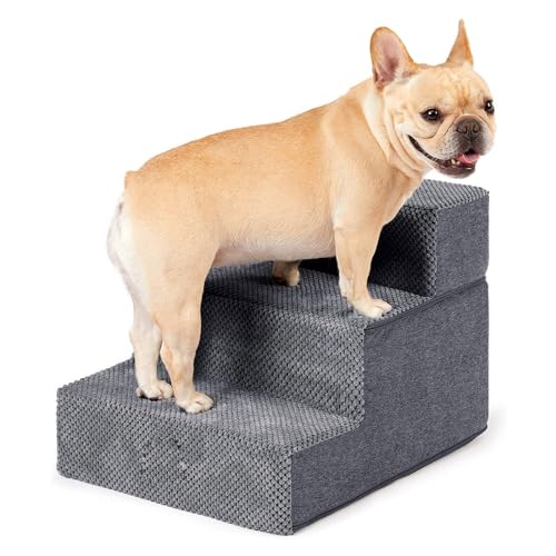 YPDOPORA Hundetreppe Für Kleine Hunde, Haustiertreppe Für Kleine Hunde Und Katzen Und Hochbett-Klettertreppe, rutschfeste, Ausgewogene Hundetreppe Für Den Innenbereich,S von YPDOPORA