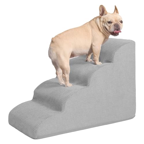 Hundetreppe Für Kleine Hunde Und Katzen, Extra Breite, rutschfeste Haustierstufen Für Hohe Betten Oder Couch, Hundetreppe Für Kleine Hunde, Welpen, Katzen, Ältere Menschen,C,L von YPDOPORA