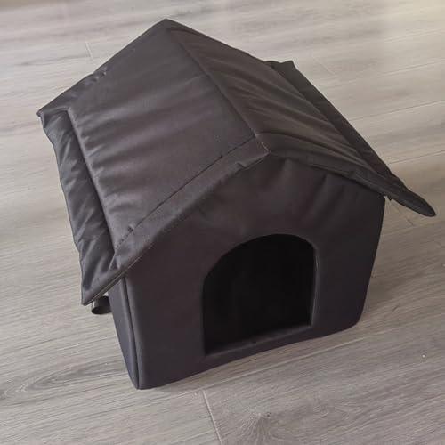 Katzenhaus Im Freien, Wasserdichter Winter-Katzenhaus Für Streuner, Mit Warmer Matte, Faltbar Und Beweglich, Leicht Zu Reinigen, Katzenzelt Für Kleine Hunde,E,L von YPDOPORA