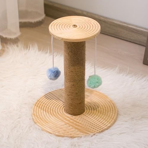 YPDOPORA Katzenkratzspielzeugpfosten | Natürliches Sisalseil | Kratzbäume Aus Sisal, Kratzbaum Für Katzen, Katzenturm Mit Flauschigem Ball, Mehrstufiges Kratzspielzeug Für Katzen,A von YPDOPORA