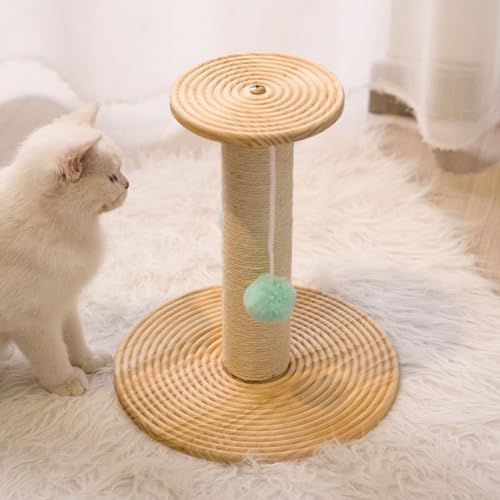 YPDOPORA Katzenkratzspielzeugpfosten | Natürliches Sisalseil | Kratzbäume Aus Sisal, Kratzbaum Für Katzen, Katzenturm Mit Flauschigem Ball, Mehrstufiges Kratzspielzeug Für Katzen,C von YPDOPORA