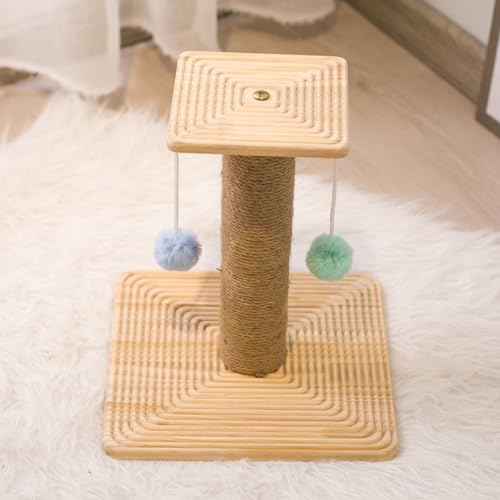 YPDOPORA Katzenkratzspielzeugpfosten | Natürliches Sisalseil | Kratzbäume Aus Sisal, Kratzbaum Für Katzen, Katzenturm Mit Flauschigem Ball, Mehrstufiges Kratzspielzeug Für Katzen,G von YPDOPORA