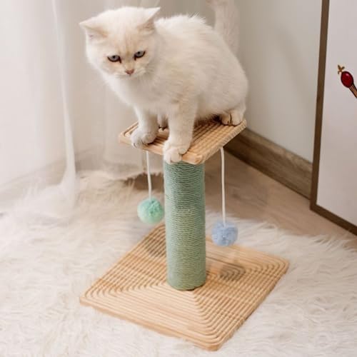 Katzenkratzspielzeugpfosten | Natürliches Sisalseil | Kratzbäume Aus Sisal, Kratzbaum Für Katzen, Katzenturm Mit Flauschigem Ball, Mehrstufiges Kratzspielzeug Für Katzen,H von YPDOPORA