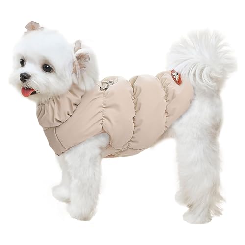 Warme Winter-Hundejacke Für Kleine Und Mittelgroße Hunde, Katzen, Mäntel Für Kaltes Wetter Mit Geschirr, Gepolsterte Hunde-Fleeceweste, wasserdichte, Winddichte Hunde-Schneejacke,A,L von YPDOPORA