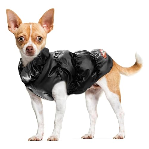 Warme Winter-Hundejacke Für Kleine Und Mittelgroße Hunde, Katzen, Mäntel Für Kaltes Wetter Mit Geschirr, Gepolsterte Hunde-Fleeceweste, wasserdichte, Winddichte Hunde-Schneejacke,B,L von YPDOPORA