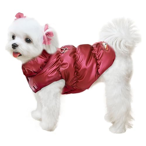 Warme Winter-Hundejacke Für Kleine Und Mittelgroße Hunde, Katzen, Mäntel Für Kaltes Wetter Mit Geschirr, Gepolsterte Hunde-Fleeceweste, wasserdichte, Winddichte Hunde-Schneejacke,H,XL von YPDOPORA