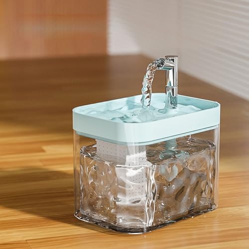 YPDOPORA Automatischer Wassernapf Für Haustiere, 1,5 L Automatischer Katzentrinkbrunnen Mit Filter, Premium-Wassernapf Für Kleine Und Mittelgroße Katzen, Fördert Die Flüssigkeitsaufnahme,Blau von YPDOPORA