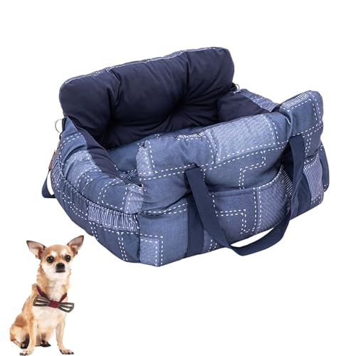 YPDOPORA Autositz Für Hunde, Mittelkonsole, Hunde-Booster, Hundeautositz, Kleiner Hunde-/Katzen-Boostersitz Für Hunde, Katzen, Haustiere Bis Zu 10 Kg,Blue 1,M von YPDOPORA