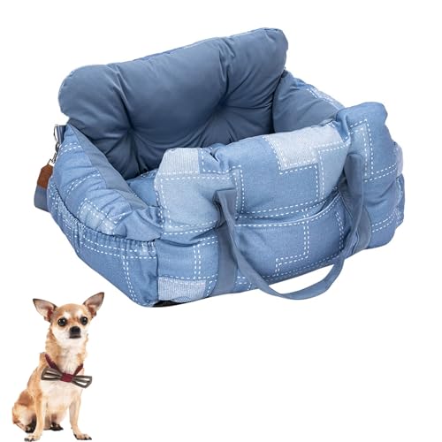 YPDOPORA Autositz Für Hunde, Mittelkonsole, Hunde-Booster, Hundeautositz, Kleiner Hunde-/Katzen-Boostersitz Für Hunde, Katzen, Haustiere Bis Zu 10 Kg,Blue 2,M von YPDOPORA