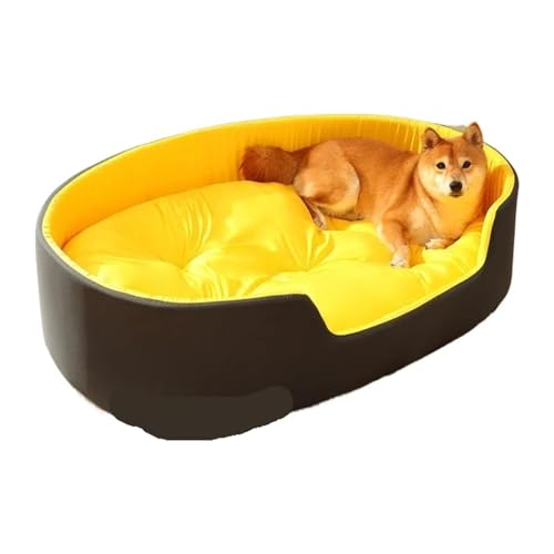 YPDOPORA Beruhigendes Hundebett Für Kleine Hunde, 3D-Zwinger-Haustierbett Für Den Innenbereich, Weiche, Warme Bettmatte, Liegebank, Sofa, Haustierhaus, Haustierbett Mit Anti-Rutsch-Pad,Schwarz,L von YPDOPORA