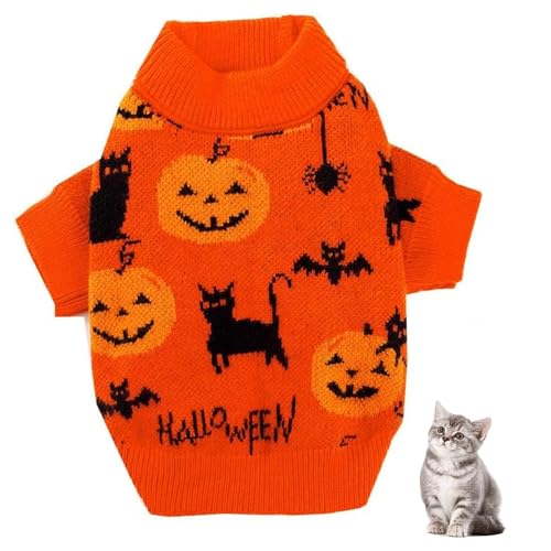 YPDOPORA Halloween-Kostüme Für Hunde – Halloween-Kostüme Für Hunde, Klassischer Pullover Für Hunde, Warmer, Weicher Mantel Für Kleine Und Mittelgroße Hunde,B,L von YPDOPORA