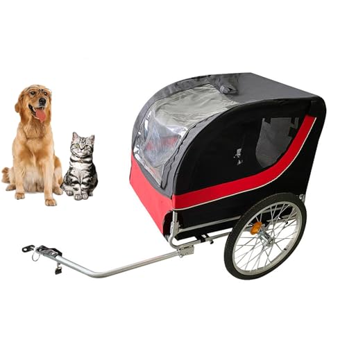 YPDOPORA Hunde-Kinderwagen, 2-In-1-Hundefahrrad Mit Reflektierendem Sicherheitslogo, Einfach Zusammenklappbar, Fahrradanhänger Und Jogger, Geeignet Für Kleine Und Mittelgroße Hunde,C von YPDOPORA