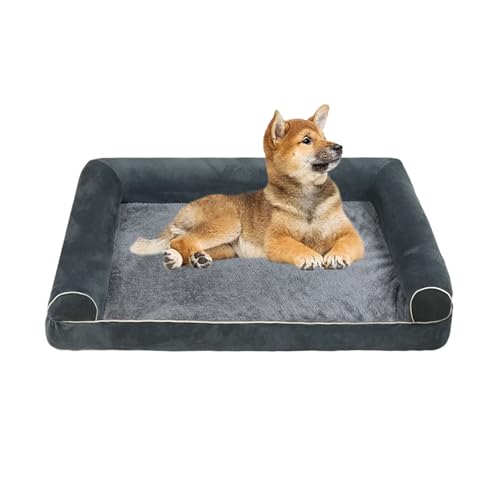 YPDOPORA Hundebett Für Couch, Hundedecke Für Couch, Großes Waschbares Hundesofabett, Weiche Nackenrolle, Hundenest Mit Baumwollfüllung, Warmes Haustier-Couchsofa,Schwarz,2XL von YPDOPORA