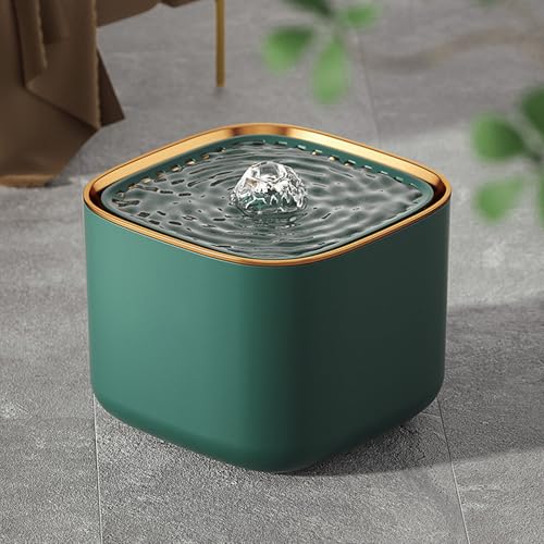 YPDOPORA Katzentrinkbrunnen, Automatischer Katzentrinkbrunnen, 3L Ultra Leiser Haustier-Trinkbrunnennapf Mit Ersatzfiltern, Haustier-Wasserspender Für Katzen, Hunde Und Haustiere,Grün von YPDOPORA