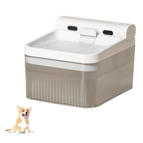 YPDOPORA Trinkbrunnen Für Haustiere, Kabelloser Katzentrinkbrunnen Mit Batteriebetrieb, Innen 135 Oz/4 L Geräuschloser Automatischer Katzenwasserspender Für Katzen, Kätzchen, Mehrere Haustiere,Weiß von YPDOPORA