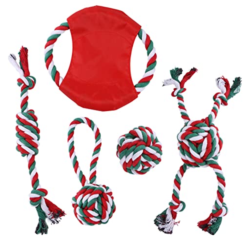 YPREWY 1 Set unzerstörbares süßes Tauziehen Plüsch-Hundespielzeug für Weihnachten, Kauspielzeug, Welpen, Geschenk für Haustiere, interaktives Spielzeug, interessant von YPREWY