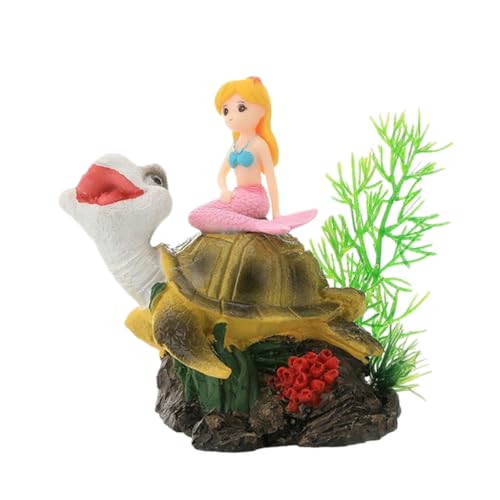 YPREWY Aquarien Blond Girl Landschaft Versteck Aquarien Dekorationen Kunst Terrarium Lebensraum Ornamente von YPREWY