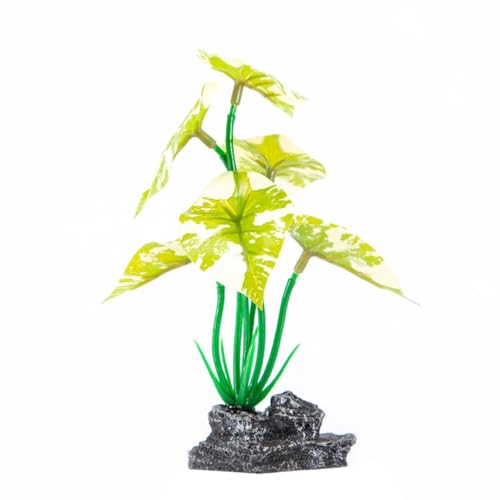 YPREWY Aquarien Landschaft Lotus-Figur Harze Aquarien Dekorationen Kunst Terrarium Lebensraum Ornamente Foto Requisiten von YPREWY