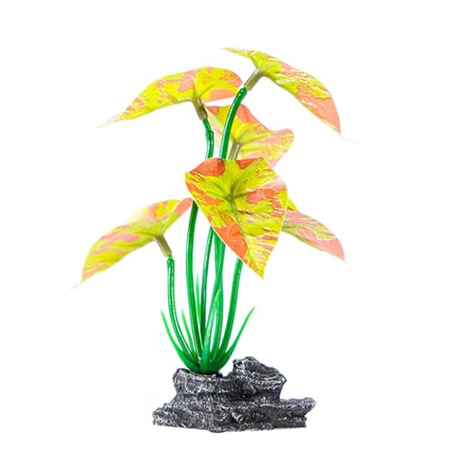 YPREWY Aquarien Landschaft Lotus-Figur Harze Aquarien Dekorationen Kunst Terrarium Lebensraum Ornamente Foto Requisiten von YPREWY