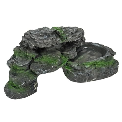 YPREWY Terrarien Basking Platform Fishtank Landschaftsdekoration Ornament Reptilien Höhle für Fische und Garnelen von YPREWY