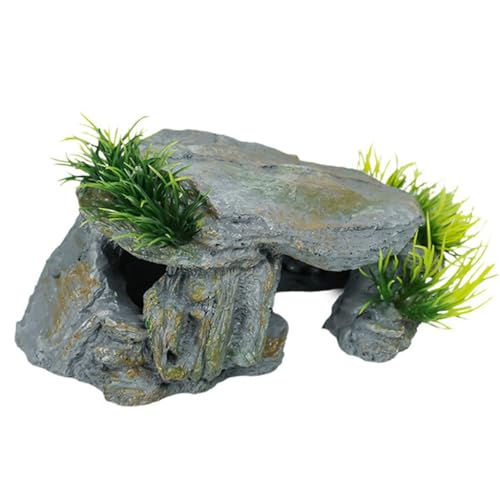 YPREWY Terrarien Basking Platform Fishtank Landschaftsdekoration Ornament Reptilien Höhle für Fische und Garnelen von YPREWY