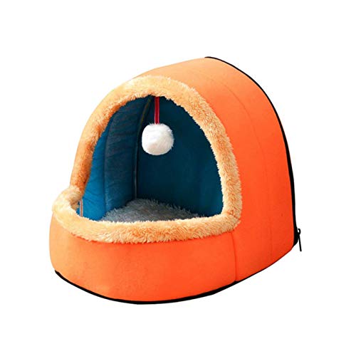 YQHWLKJ Pet Dog Cat Bed Welpenhaus mit Toy Ball Warm Soft Pet Kissen Dog Kennel Cat Castle von YQHWLKJ