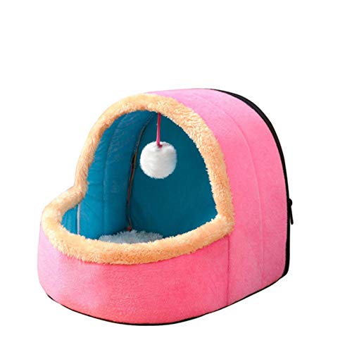 YQHWLKJ Pet Dog Cat Bed Welpenhaus mit Toy Ball Warm Soft Pet Kissen Dog Kennel Cat Castle von YQHWLKJ