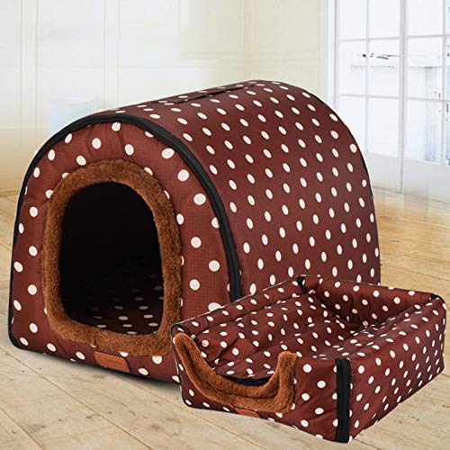 YQHWLKJ Warme Hundehütte Indoor zusammenklappbare Katze Hundehütte weiche Hundehütte Pad Winter warm schlafende Katze Haus Haustier liefert von YQHWLKJ