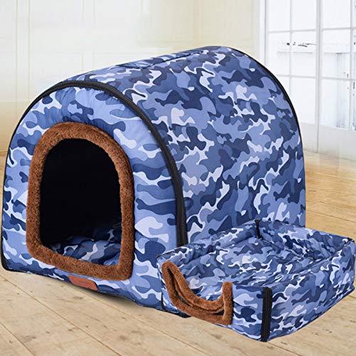 YQHWLKJ Warme Hundehütte Indoor zusammenklappbare Katze Hundehütte weiche Hundehütte Pad Winter warm schlafende Katze Haus Haustier liefert von YQHWLKJ