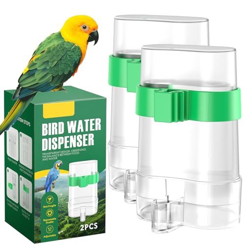 Vogel-Wasser-Feeder, Vogel-Wasserspender, automatischer Vogelfutterspender für Käfig, Sittichkäfigzubehör, Papageiensamen, Futterbehälter für Nymphensittiche, Eichhörnchen, Finken, Lovebirds von YQXYH