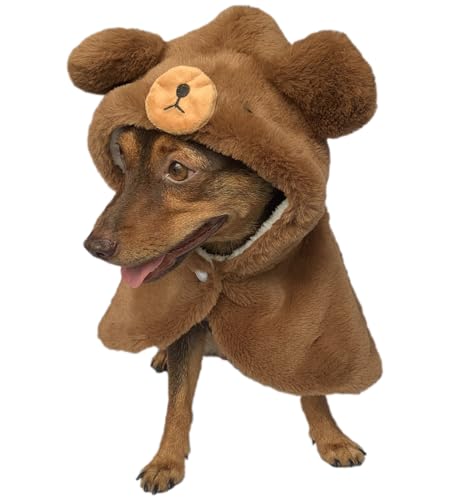 YQYS Halloween-Kostüm für Hunde und Katzen, warmer Plüsch-Poncho für kleine Hunde, Kätzchen, Halloween-Outfit, Kostüme für Teetasse, Hund, Welpen, Kleidung für Chihuahua, Yorkie, Malteser, von YQYS