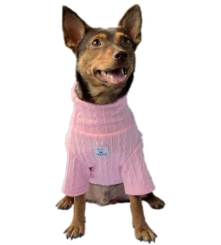 YQYS Hunde-Rollkragenpullover für kleine Hunde und Kätzchen, dick, warm, niedlich, für Katzen, Teetasse, Hundekleidung, Welpen, Ropa Para, Perro, Rosa, Größe L von YQYS