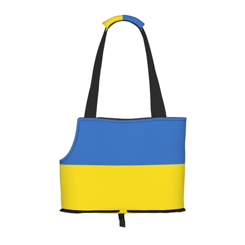 Tragetasche mit ukrainischer Flagge, für kleine Hunde, Katzen und Kaninchen von YQxwJL