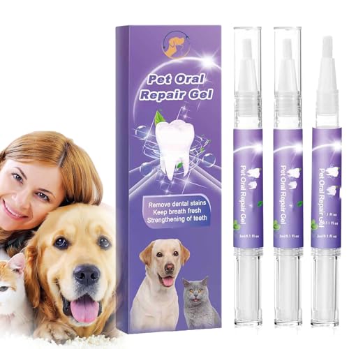 YRGND Lettucepets Dog Toothbrush, Doggocomfy Toothbrush Pen, Lettuce Pets Toothbrush, Lettuce Pets Dog Toothbrush, Pet Breath Freshener, Pet Oral Repair Gel Pen for Dogs (3PCS) von YRGND