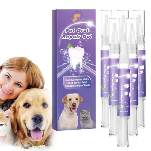 YRGND Lettucepets Dog Toothbrush, Doggocomfy Toothbrush Pen, Lettuce Pets Toothbrush, Lettuce Pets Dog Toothbrush, Pet Breath Freshener, Pet Oral Repair Gel Pen for Dogs (6PCS) von YRGND