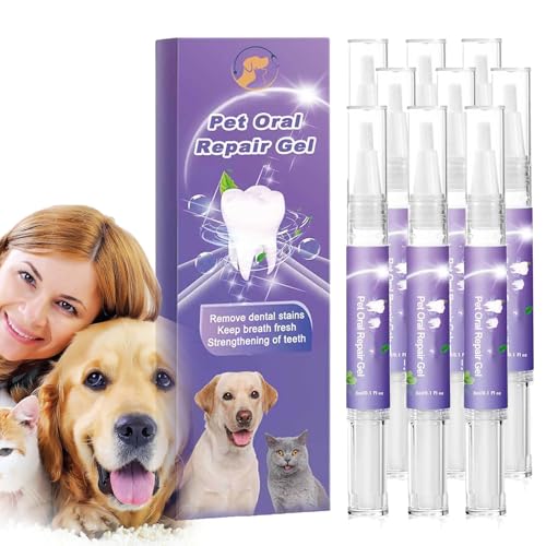 YRGND Lettucepets Dog Toothbrush, Doggocomfy Toothbrush Pen, Lettuce Pets Toothbrush, Lettuce Pets Dog Toothbrush, Pet Breath Freshener, Pet Oral Repair Gel Pen for Dogs (9PCS) von YRGND