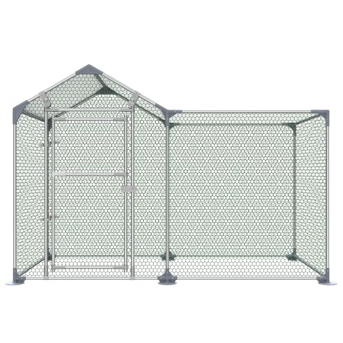 YRHome Hühnerstall Freilaufgehege 2x1x1,5m aus Verzinkter Stahlrahmen Kleintierstall Freigehege Katzengehege Geflügelstall mit Tür, Verriegelung & Wasserfest Sonnendach für Hühner Kaninchen Ente YRHome Hühnerstall Freilaufgehege 2x1x1,5m aus Verzinkter Stahlrahmen Kleintierstall Freigehege Katzengehege Geflügelstall mit Tür, Verriegelung & Wasserfest Sonnendach für Hühner Kaninchen Ente von YRHome