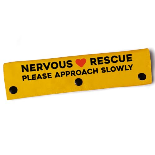 YROVWENQ Nervous Rescue Please Approach Slowly Yellow Sleeve – Lustige Hundeleine für Hunde von YROVWENQ