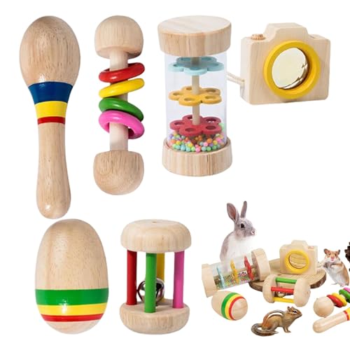 YRTUOP Kaninchen Spielzeug, Kaninchen Kauspielzeug Aus Holz Meerschweinchen Spielzeug Hamster Spielzeug Hase Spielzeug Für Kaninchen, Chinchilla, Meerschweinchen, Hamster, Zähneknirschen von YRTUOP