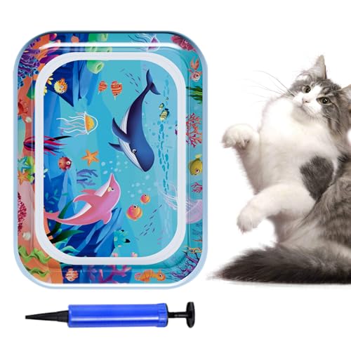 YRTUOP Wasserspielmatte Für Katzen, Sensorische Wassermatte Für Kätzchen Haustiere Spielmatte Katzen Wasserspielzeug Für Kleine Tiere, 70x50cm YRTUOP Wasserspielmatte Für Katzen, Sensorische Wassermatte Für Kätzchen Haustiere Spielmatte Katzen Wasserspielzeug Für Kleine Tiere, 70x50cm von YRTUOP