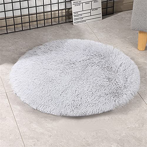 YSLJW Katzenmatten, Weich Waschbar Rundes Hundedecken Katzendecke Decke Bett Kissen Für Haustiere (40cm,HellGrau) von YSLJW