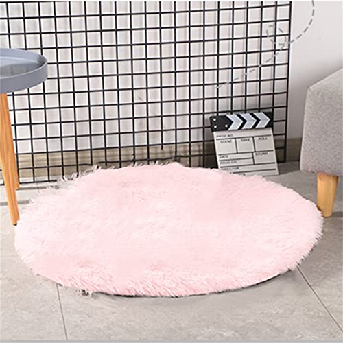 YSLJW Katzenmatten, Weich Waschbar Rundes Hundedecken Katzendecke Decke Bett Kissen Für Haustiere (40cm,Hellrosa) von YSLJW