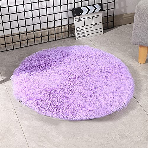 YSLJW Katzenmatten, Weich Waschbar Rundes Hundedecken Katzendecke Decke Bett Kissen Für Haustiere (40cm,Lila) von YSLJW