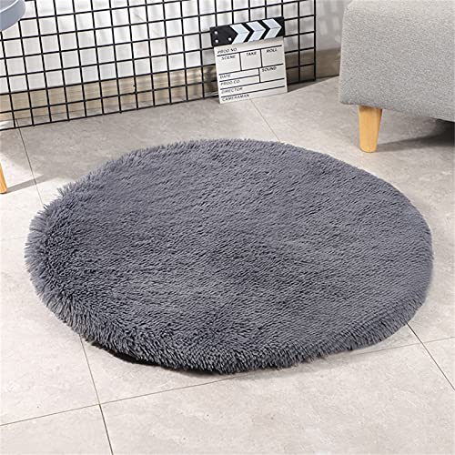 YSLJW Katzenmatten, Weich Waschbar Rundes Hundedecken Katzendecke Decke Bett Kissen Für Haustiere (60cm,DunkelGrau) von YSLJW