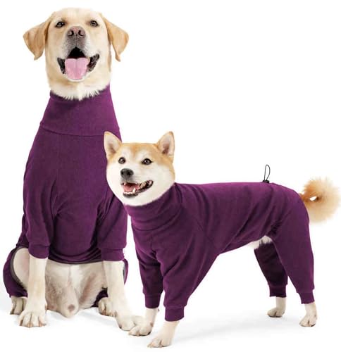 Hundemantel mit Beinen, Wintermantel für Kleine/Mittelgroße/Große Hunde - Warm Polyester Jacke, Vollständiger Schutz, Weich & Gemütlich (Drinnen/Draußen, Schnee)(Wine red,L) von YSPZDQ