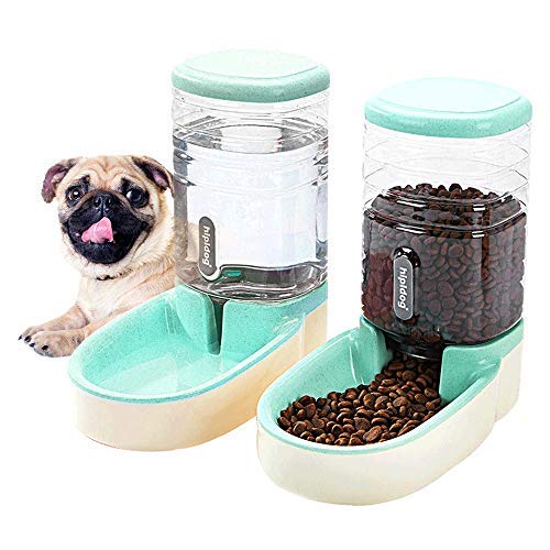 YST Hunde Katzen Automatischer Futterautomat Reisefutterautomat und Wasserspender für Kleine & Mittlere Haustiere Tiere 3.8L von YST