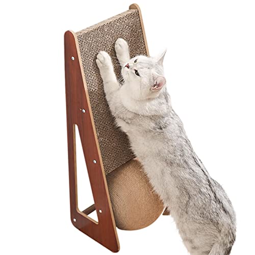 3 Katze Scratching Pads - Katze Scratcher Karton,Interaktive Rubbellose aus Massivholz, Natürliche Sisal Katze Kratzer Pads Oberflächen von YTGER