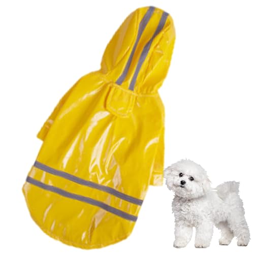 Hunderegenjacke, Regenmäntel für Hunde | PU-reflektierende Haustier-Regenjacke, Regenmantel, Poncho-Kleidung,Reflektierender Regenmantelponcho für kleine Hunde, leichte Regenmantelkleidung, Regenponch von YTGOCN