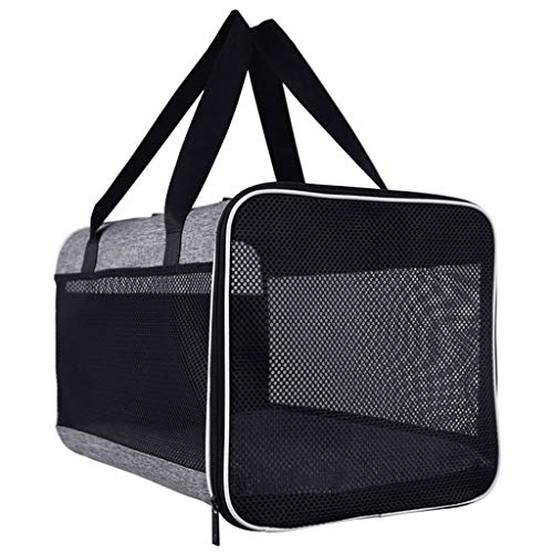 Autotransportboxen Hundetransportbox Tragbare Outing Cat Cage, Große Breathable Haustier-Auto-Tasche, Katzen-Tasche Reisetasche (Color : Gray, Size : 50 * 30cm) von YUESFZWXQ