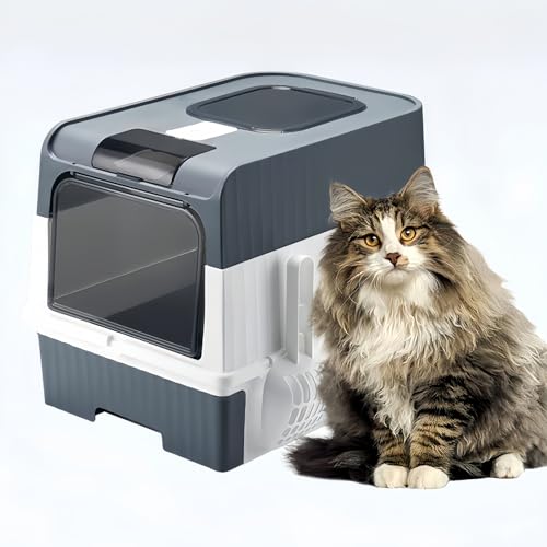 Geschlossene Cat Litter Tray,Separater Mechanismus,Schubladendesign,Auslauf Oben, Mit Schaufel,Für Katzen Bis zu 10kg,48x35x36cm von YUHANG